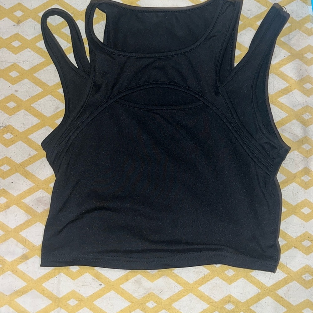Black Crop Top. Size S, from Shein, worn 3 times, has been washed.